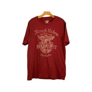 Lucky Brand Rough Riders Rebellion Graphic Short Sleeve T-Shirt Mens Size L